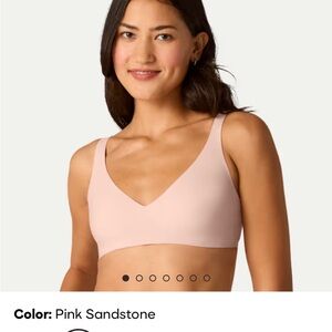 Bombas Pink Sandstone Wireless V-Neck Bra